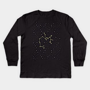 Sagittarius Star Constellation Kids Long Sleeve T-Shirt